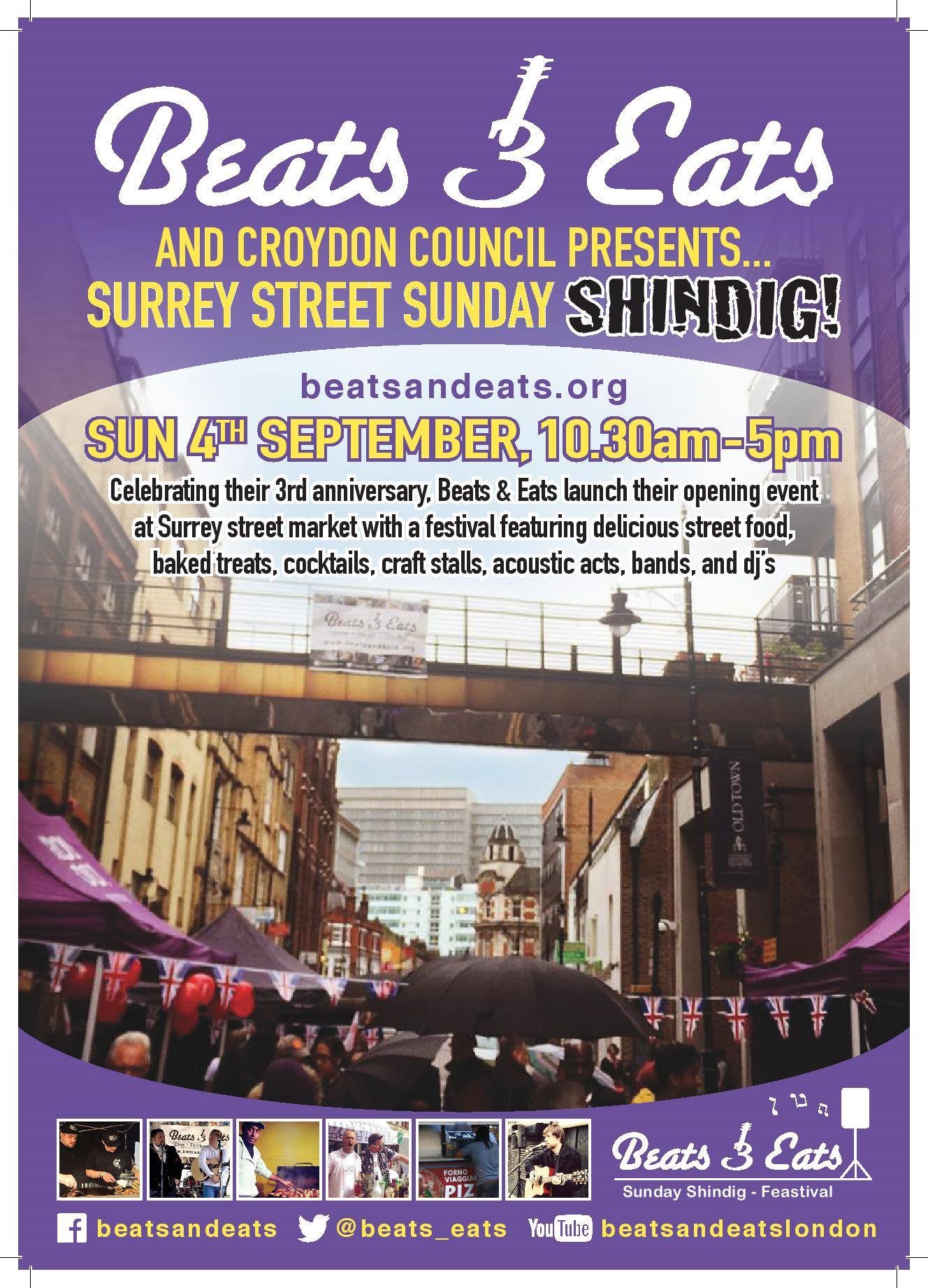 Beats & Eats 3rd Birthday Shindig @ Surrey Street Sunday Market