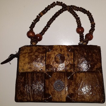 Carved Coconut Shell Purse